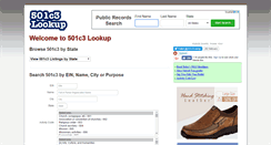 Desktop Screenshot of 501c3lookup.org