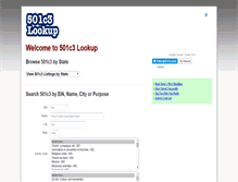Tablet Screenshot of 501c3lookup.org